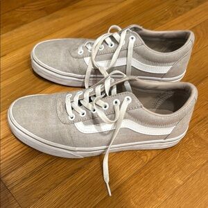 Vans Light Tan and White Casual Sneakers